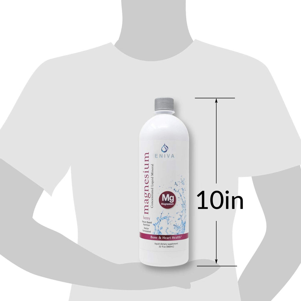 Eniva Health magnesium bottle on shelf suggests everyday dietary support.