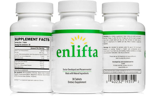 Enlifta best mood supplement bottle promotes daily balance.