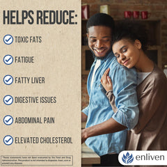enliven liver cleanse bottle with dosing guide visible