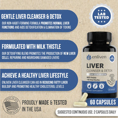 enliven liver cleanse capsules arranged for daily use and regimen