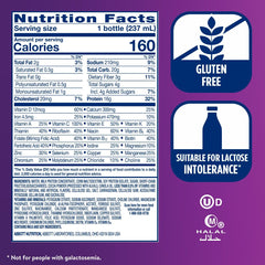 Nutrition label close-up highlighting 16g protein and 160 calories