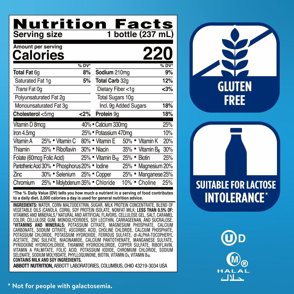 Ensure Original Banana Nut shake packaging emphasizes complete nutrition for daily wellness.
