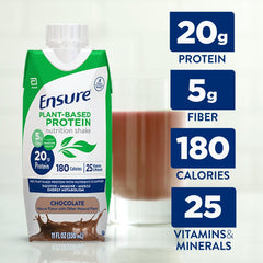 Ensure vanilla shake being poured into a glass for afternoon protein pick-me-up