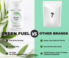 Envitamin Green Fuel certified organic logo on packaging