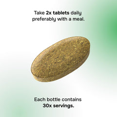Envitamin Green Fuel tablets in a glass with water for convenient intake