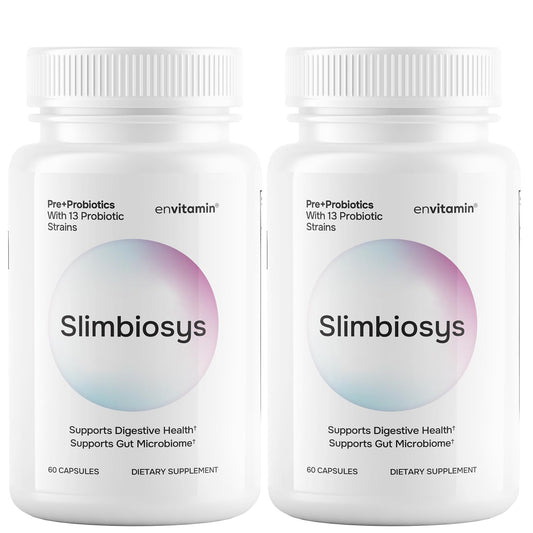 EnvVitamin Slimbiosys Ultra bottle label promotes daily gut support