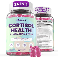 EnvyCure Cortisol Gummies bottle illustrating convenient daily calming support.