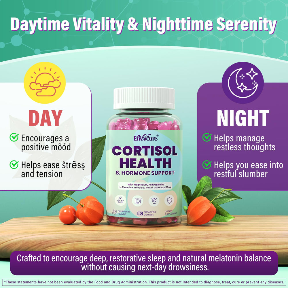 EnvyCure Cortisol Gummies on-the-go use for travel and workdays.