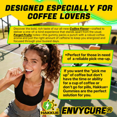 EnvyCure Neuro-Balanced Energy Gummies coffee-flavor chew for daily focus
