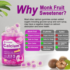 EnvyCure peach-flavored gummies deliver a pleasant daily calcium routine.
