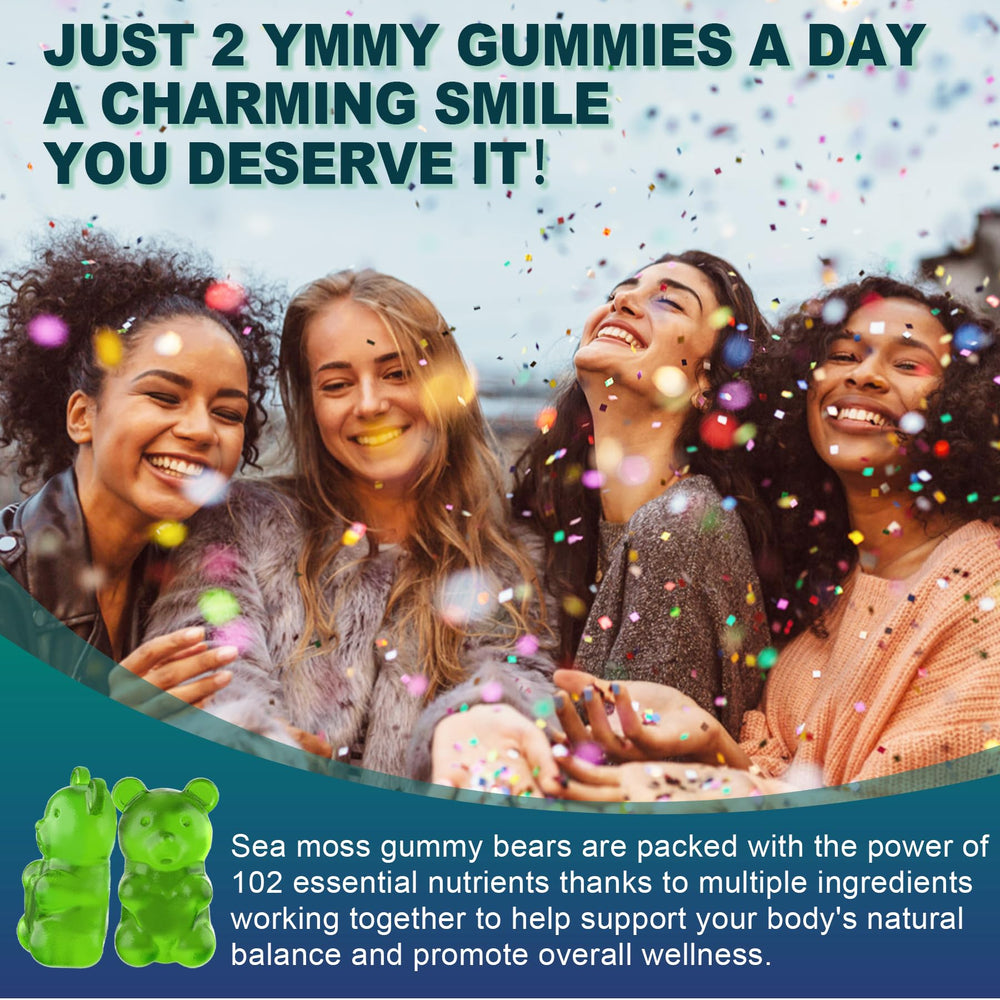 EnvyCure Sea Moss Gummies label showing iodine and vitamin D3 ingredients.