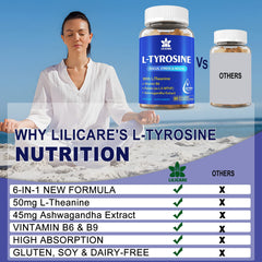 EnvyDeal Tyrosine Gummies vegan, non-GMO formulation for daily cognitive support