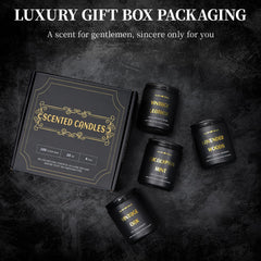 Enwhisco gift-ready candle set in black jars for thoughtful gifting.