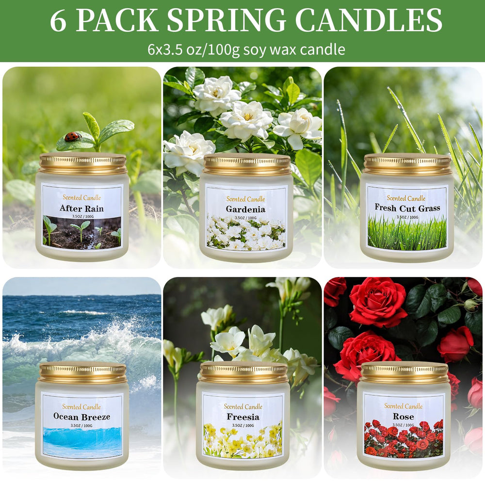 Enwhisco Spring Candle Set with rose scent creates romantic mood