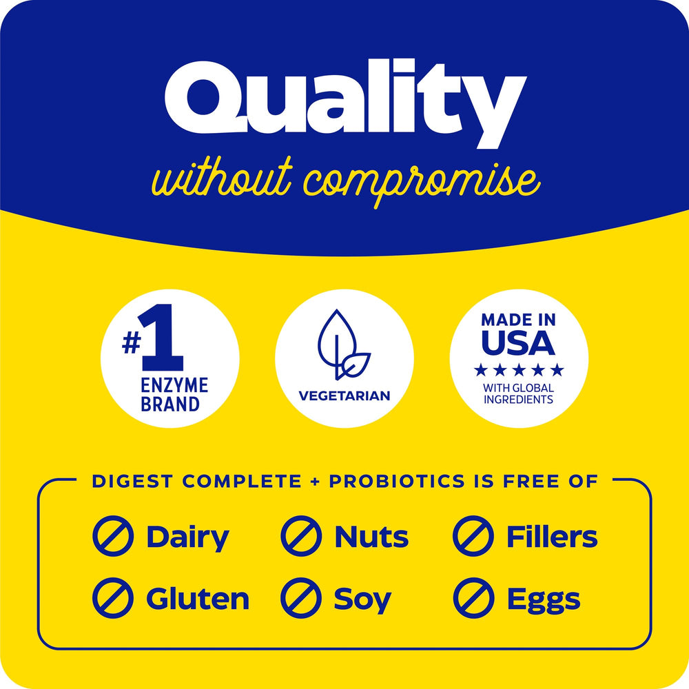 Enzymedica Digest Complete + Probiotics daily-use capsule for meals.