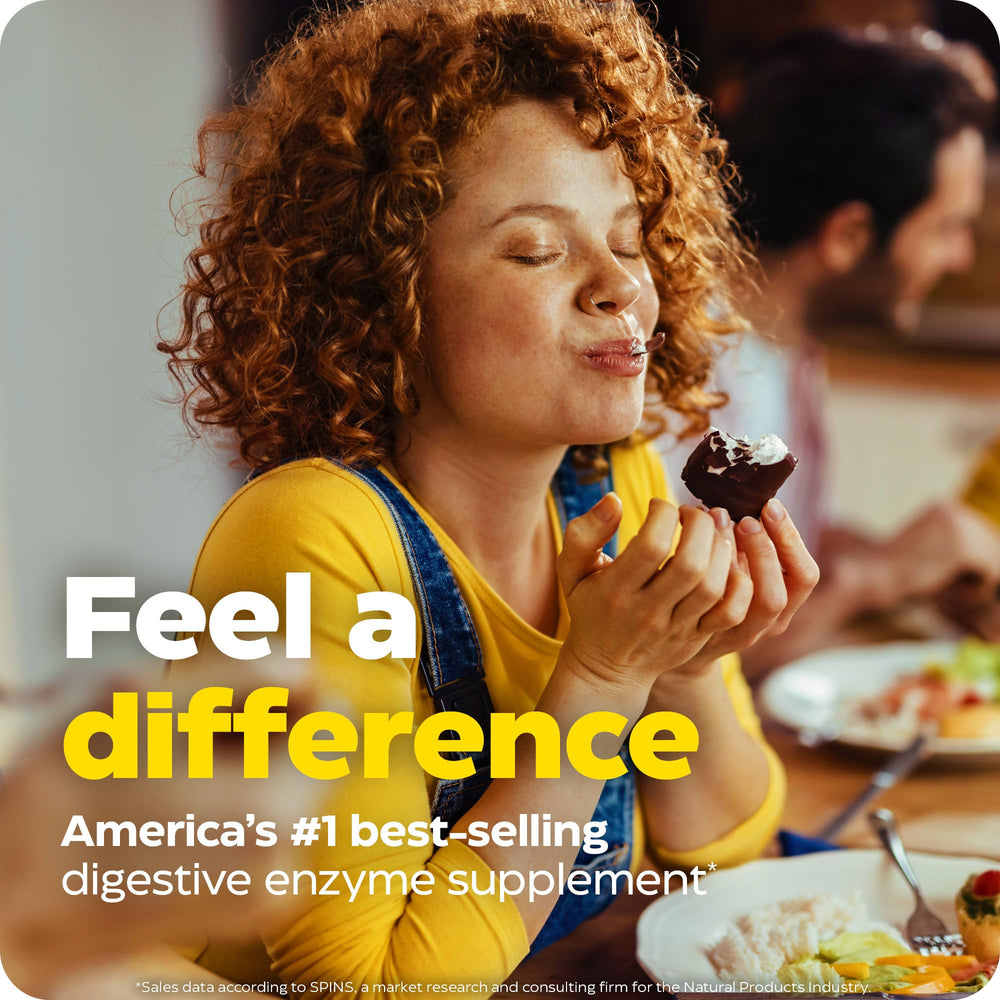 Digest Gold + ATPro capsules poured, supporting post-meal comfort.