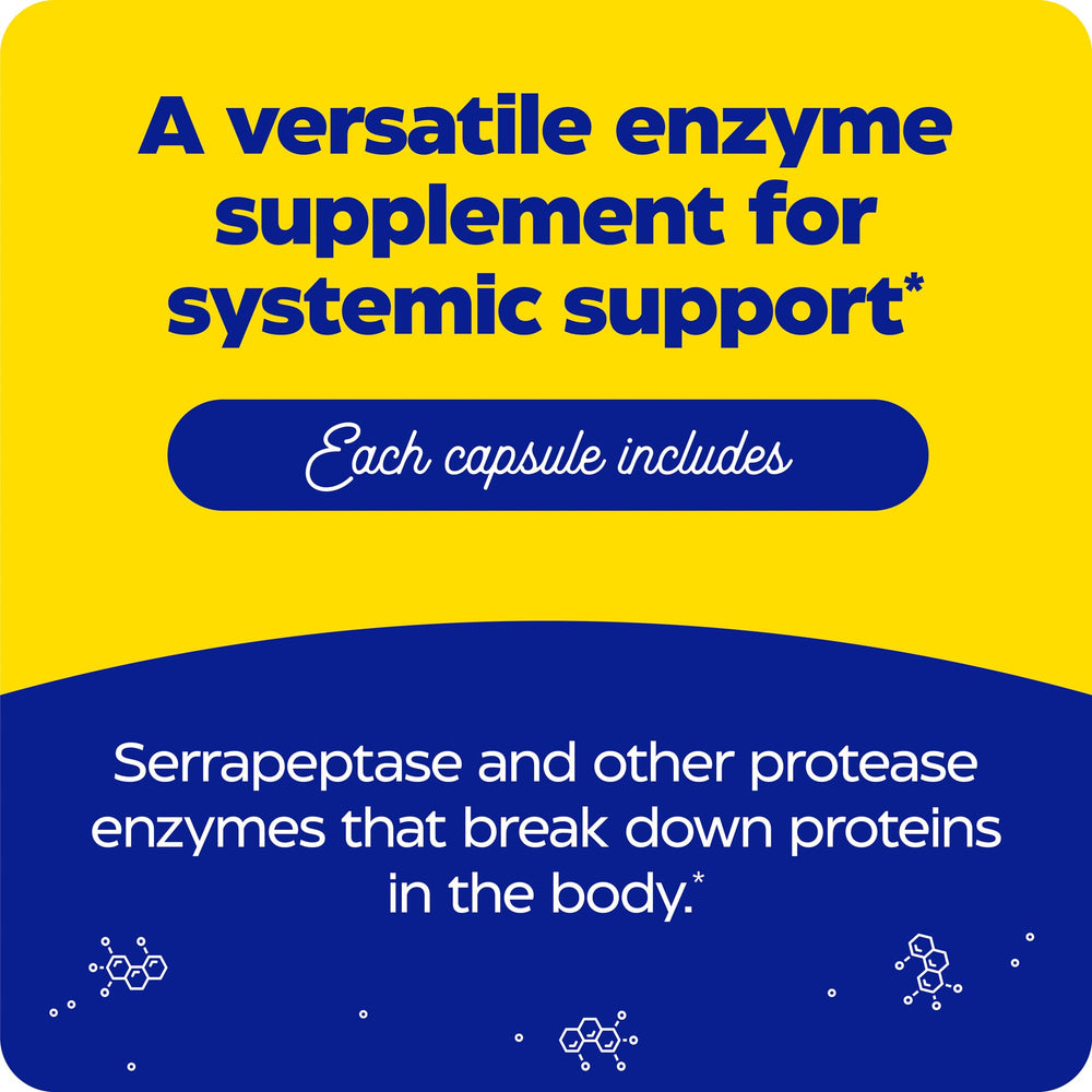 Close-up SerraGold label shows Thera-blend enzyme activity across pH