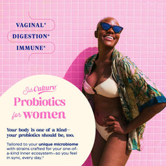 Enzymedica SubCulture Probiotics for Women label highlights 50B CFU and seven strains.