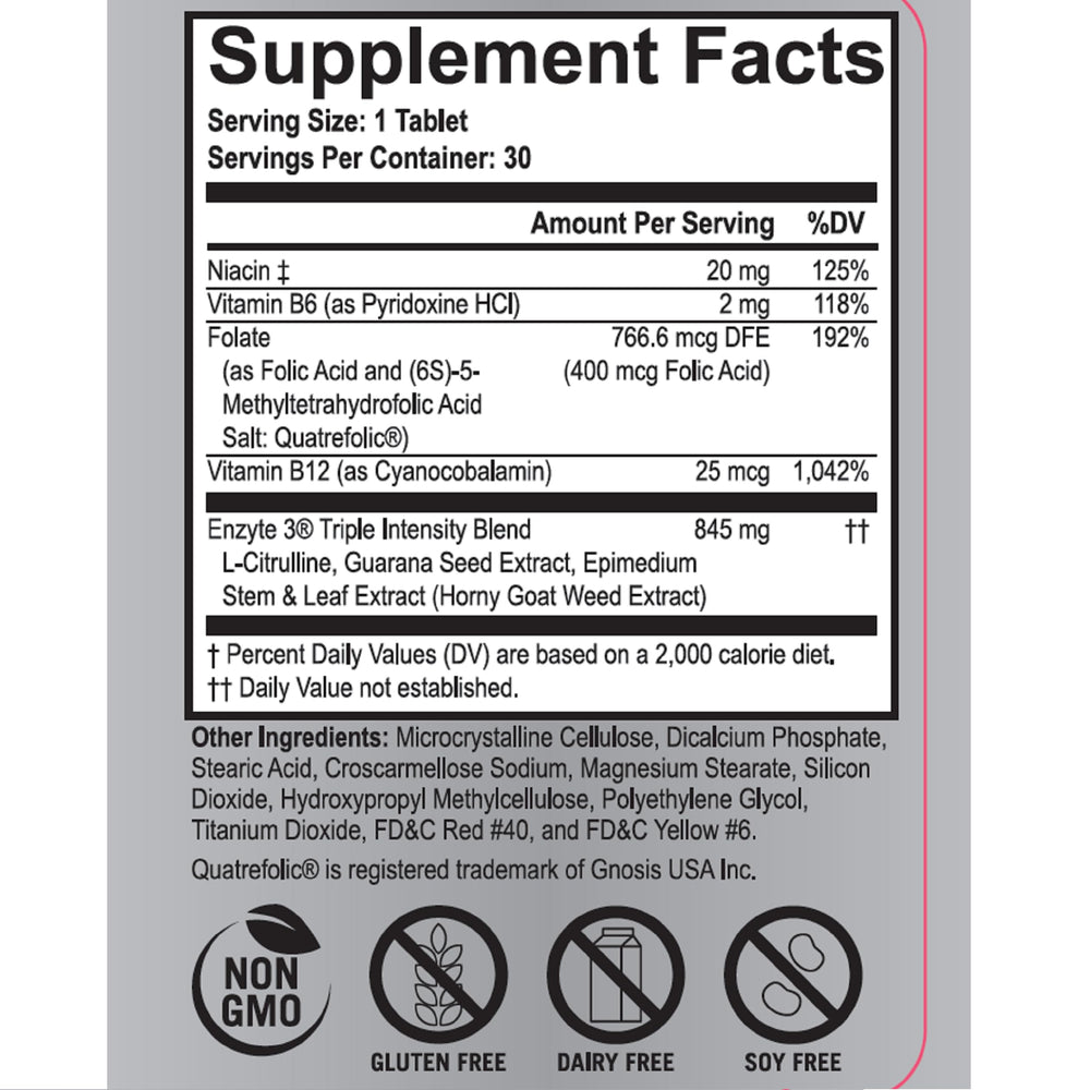 Enzyte MRC Enzyte3 epimedium horny goat weed plant, vascular‑supporting herbal blend.
