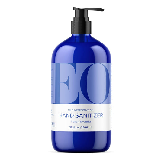 EO Hand Sanitizer Gel French Lavender bottle ideal for quick, on-the-go sanitizing