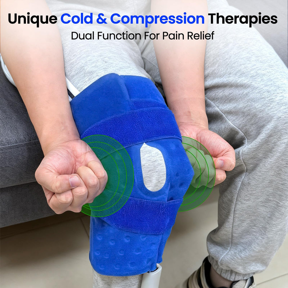 EONIX portable ice therapy system with carry handle for home or clinic use.