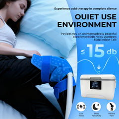 EONIX universal compression cold pad supports knee and hip therapy.