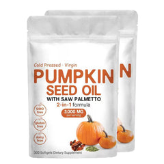 EOQIFJM pumpkin seed oil capsules with saw palmetto support hair health and skin radiance.