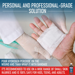 Epic Medical Supply H2O2 3% first-aid essential featured in kit setup.