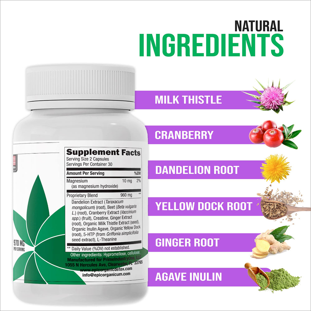 Epic Organicum Total Detox with ginger root for a comforting daily routine