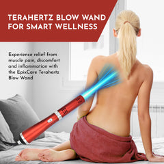 Close-up of warm air stream from EpixCare wand soothing muscles