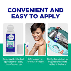 EPSOM-IT Leg and feet application soothes stiffness during long days.