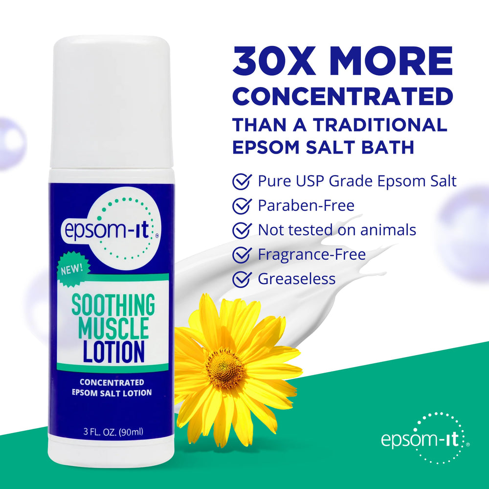 EPSOM-IT Quick-absorption formula absorbs fast without greasiness after workouts.