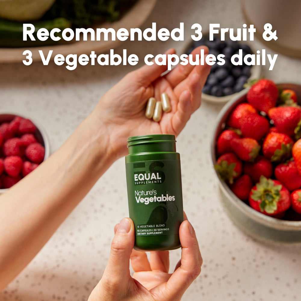 Six-capsule daily serving illustration shown in packaging.