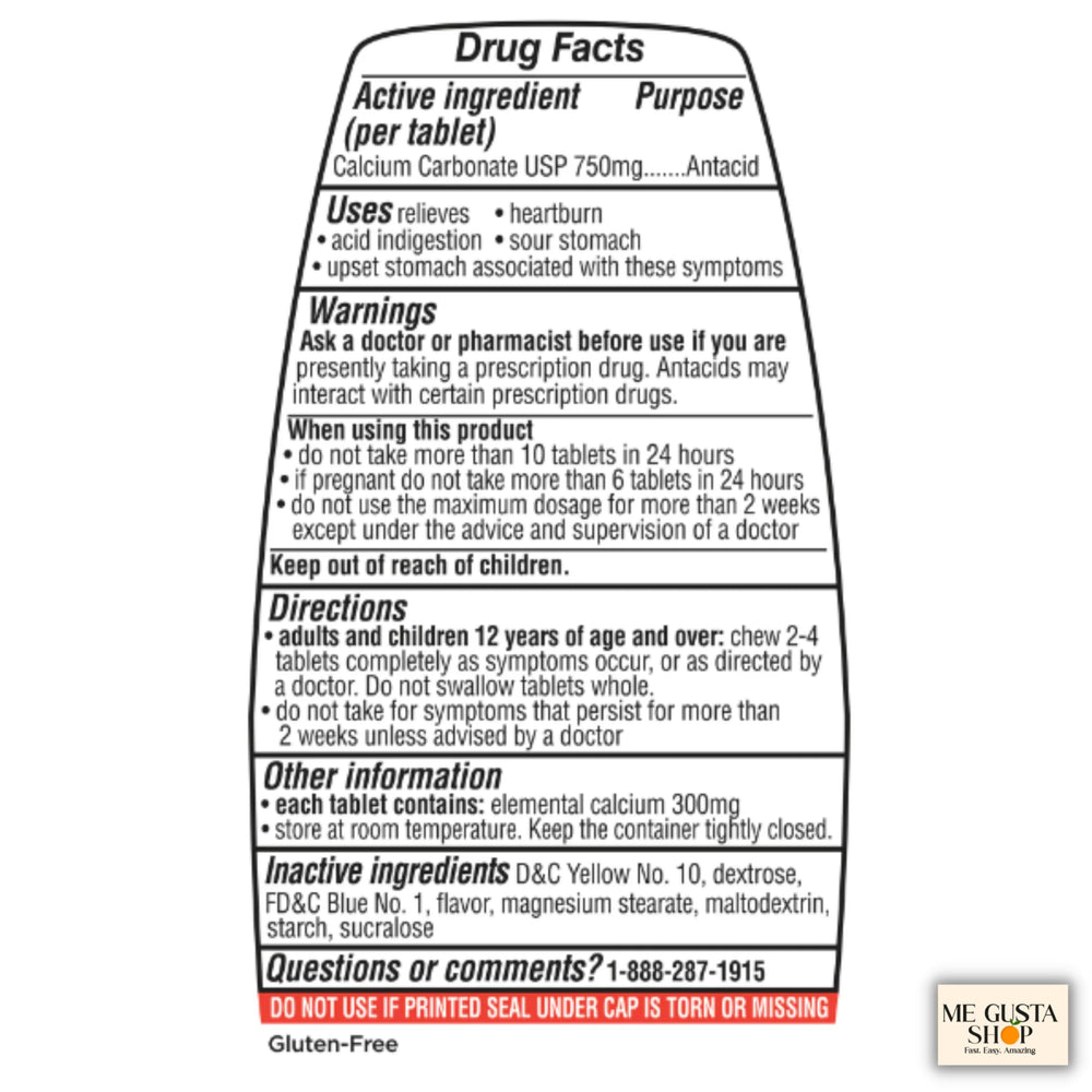Equate wintergreen 750 mg tablets close-up label showing dosage details.