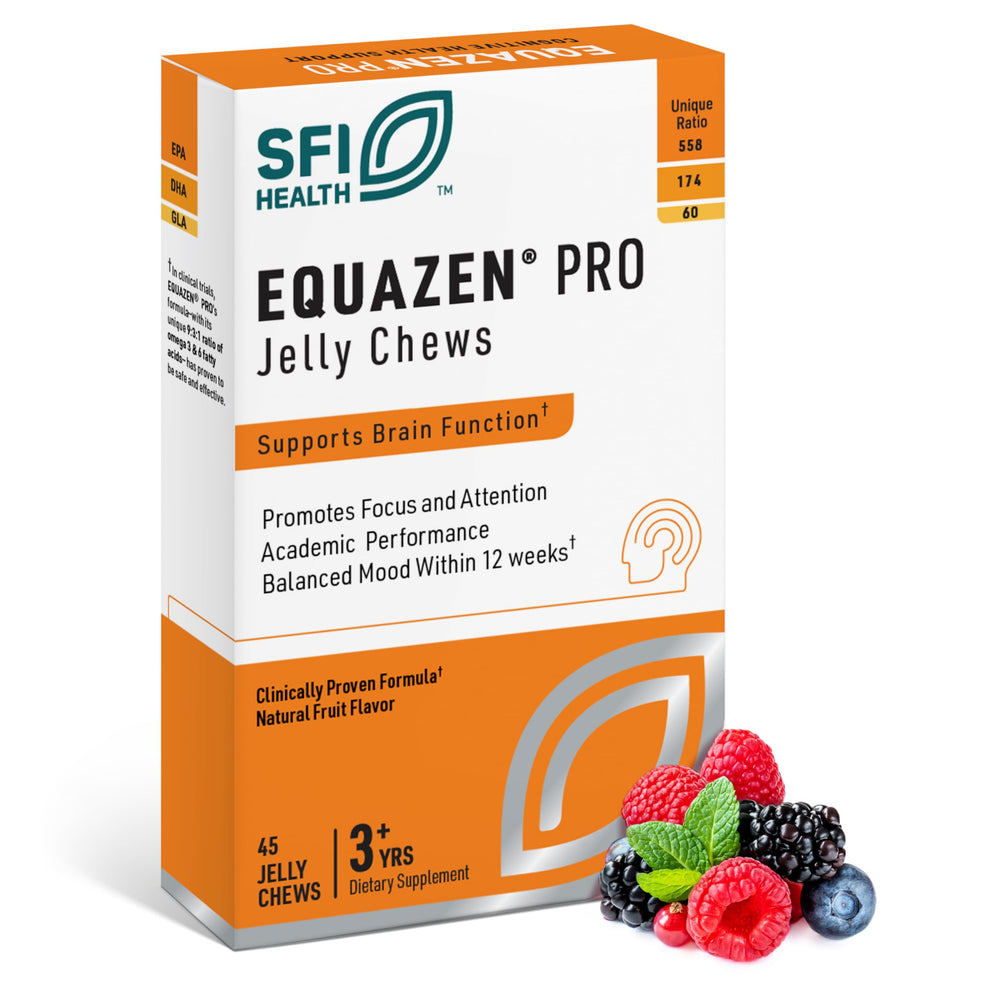 Equazen Pro SFI Health jelly chews pack shot for kids, omega blend.