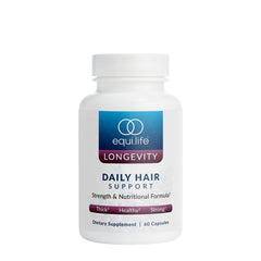 Equilife Daily Hair Support bottle front view for hair nourishment.