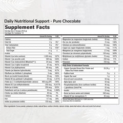 Equilife Daily Nutritional Support prepared smoothie image showcasing chocolate flavor.