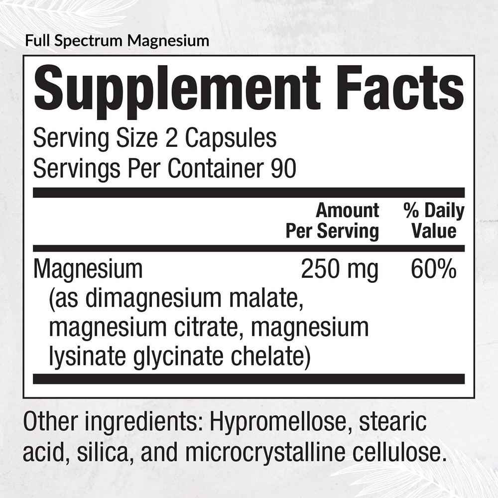 Close-up of Equilife magnesium capsules highlighting the three-form blend