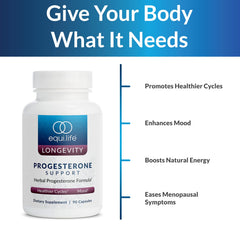 Pouring Equilife Hormone Balance capsules into water.