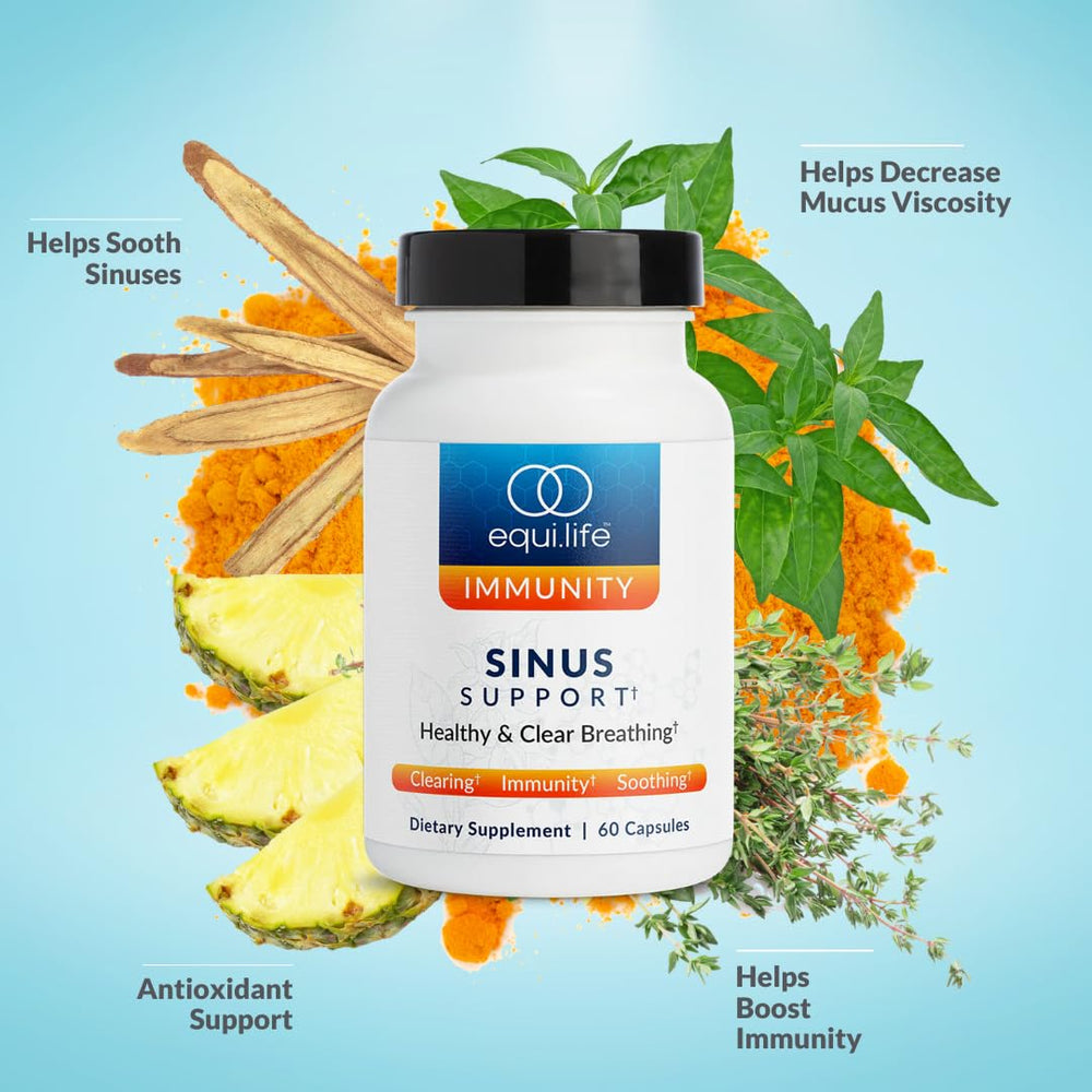 Equilife bottle featuring licorice root visual for herbal support