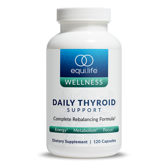 Equilife Thyroid Support bottle front for daily wellness routine.