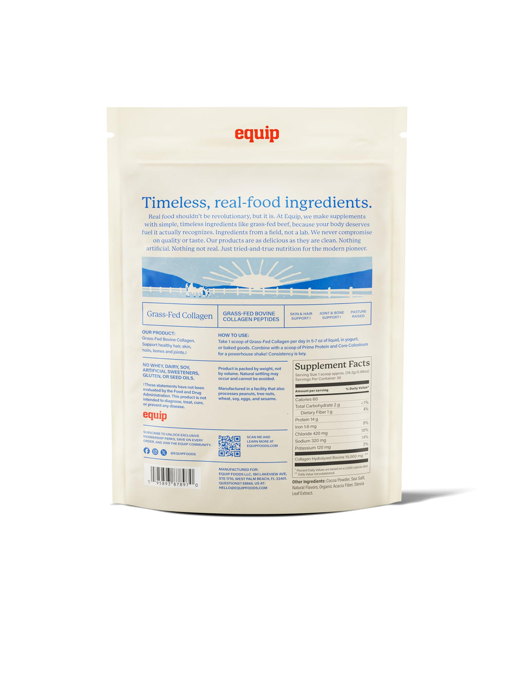 Equip Grass Fed Collagen after workouts to support joint mobility.