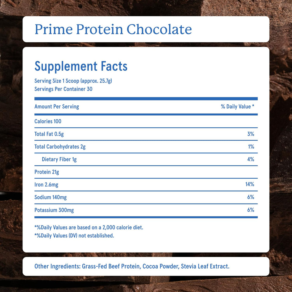 Peanut butter Prime Protein Powder scoop for gluten-free protein mix.
