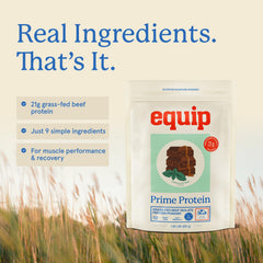 Scoop and bottle suggest quick, convenient protein boost.