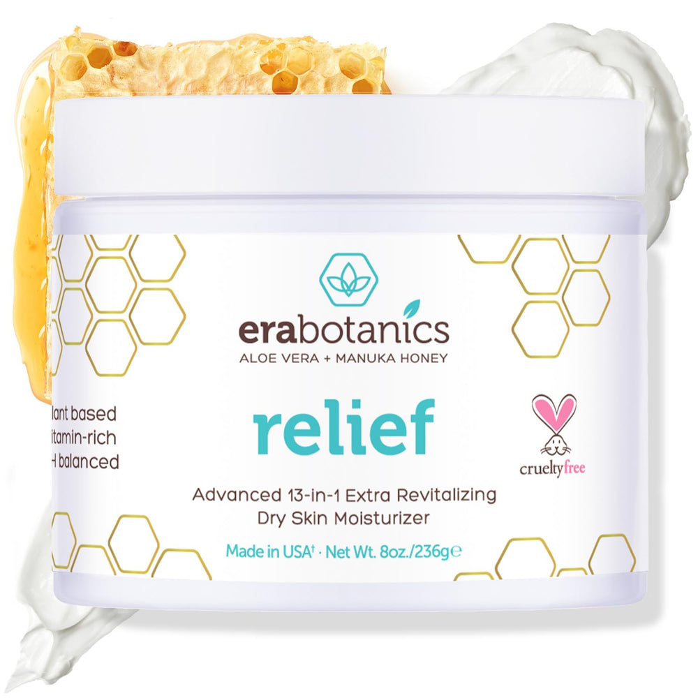 Era Organics eczema cream bottle displaying advanced 13-in-1 formula for dry skin