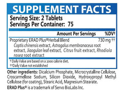ERAD Plus Pre-D label view with natural herbal ingredients