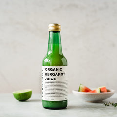 Erbology bergamot juice sourced from Calabria, Italy, reflecting small-batch farming roots