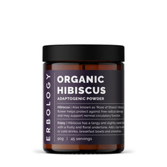 Erbology hibiscus powder bottle pour for a refreshing, calming drink