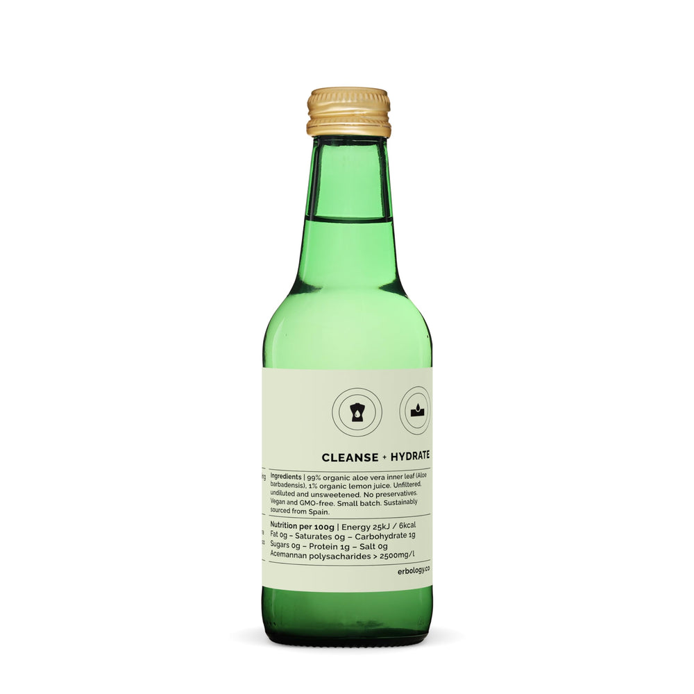 Erbology packaging notes Spanish small-farm sourcing on packaging.