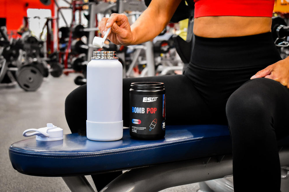 ES FIT Amino Powder mix creates a smooth drink with electrolytes for hydration